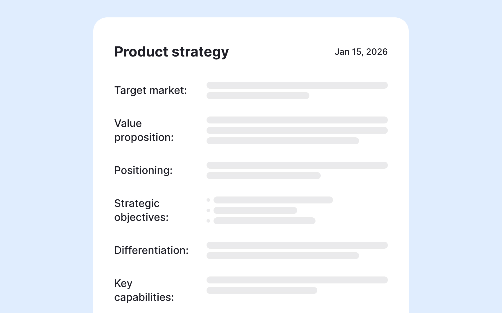Key components of a product strategy