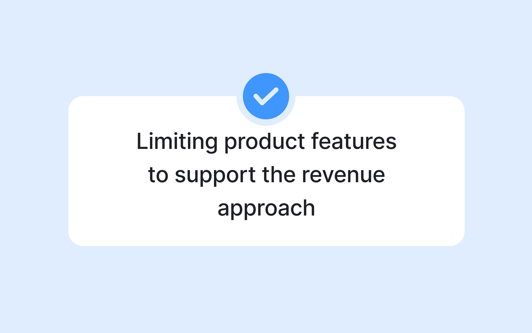 Distinguish business strategy from product strategy Bad Practice