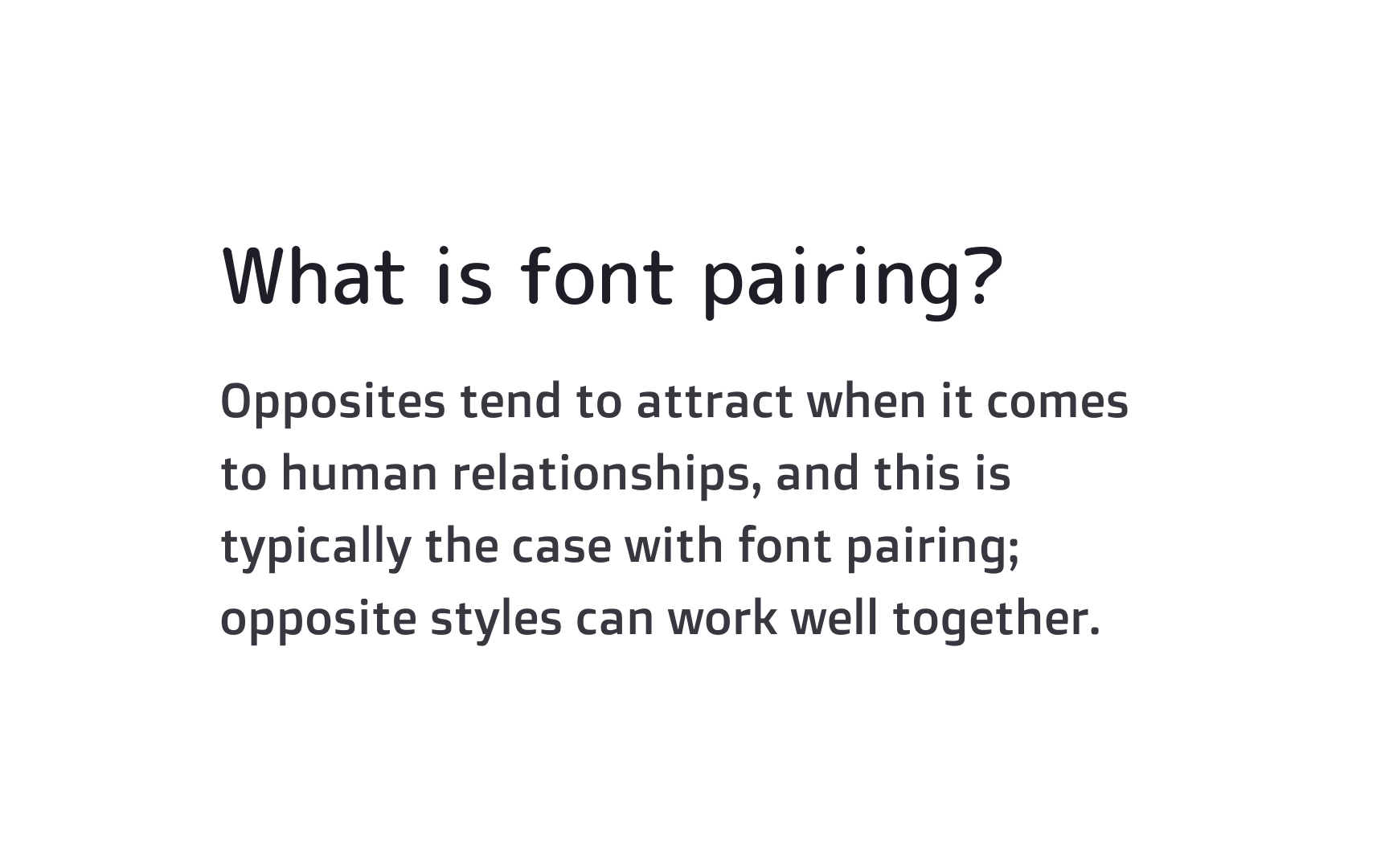 Font pairing and hierarchy assessment Bad Practice