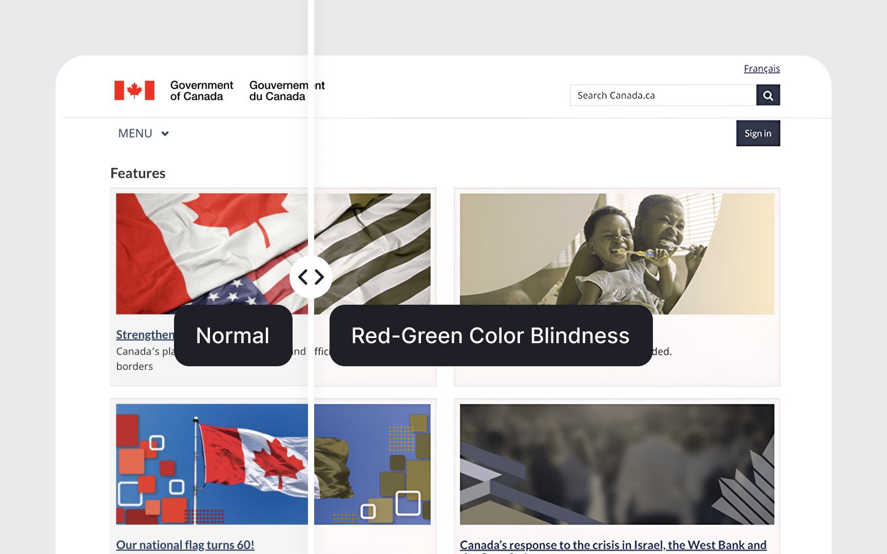 Visual accessibility testing