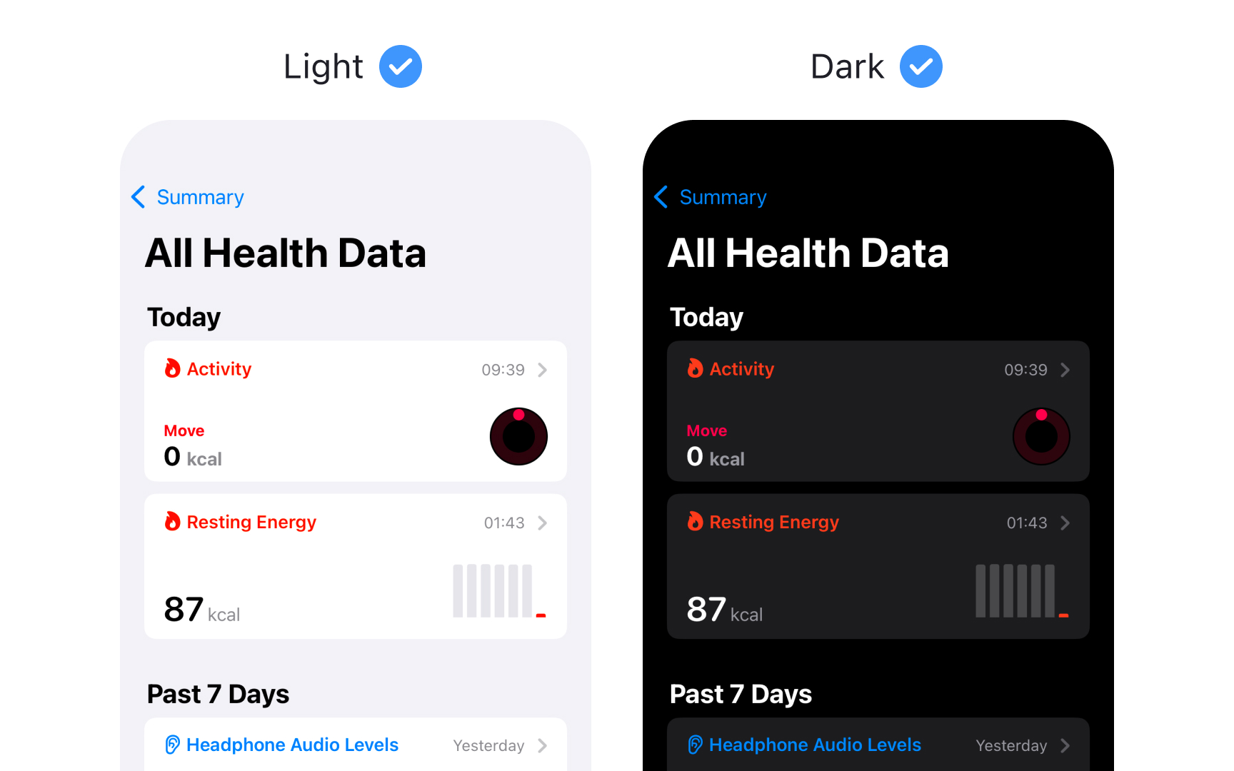 Dark mode principles