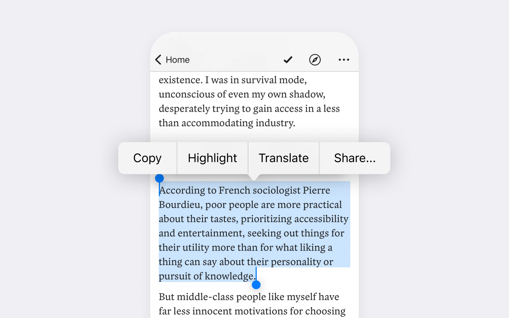 Menu adaptation patterns
