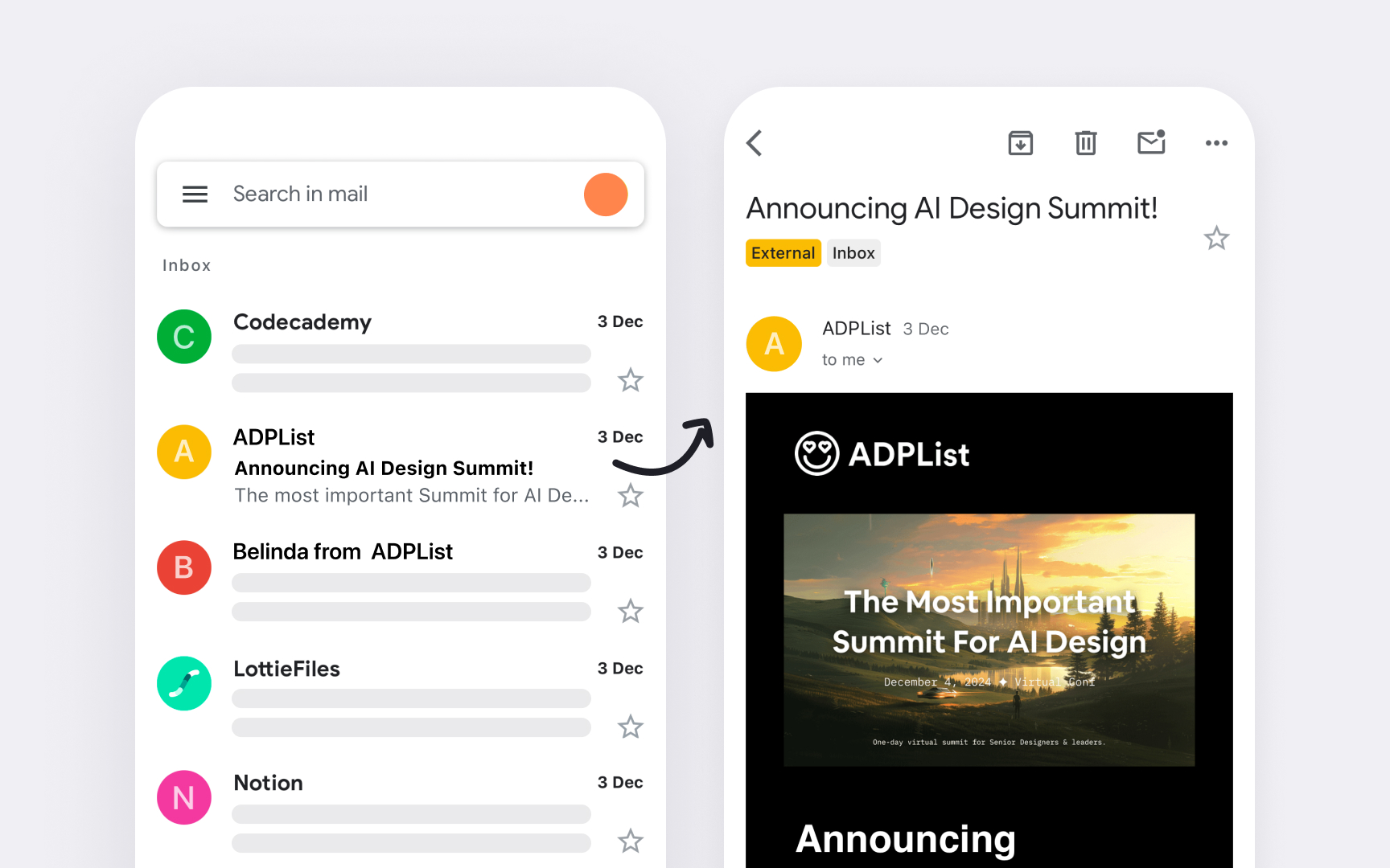 Visual hierarchy scaling