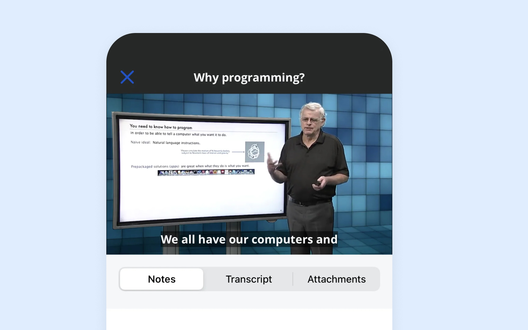 Content descriptions and labels