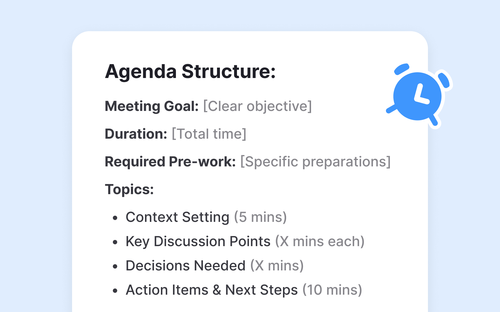 Agenda creation