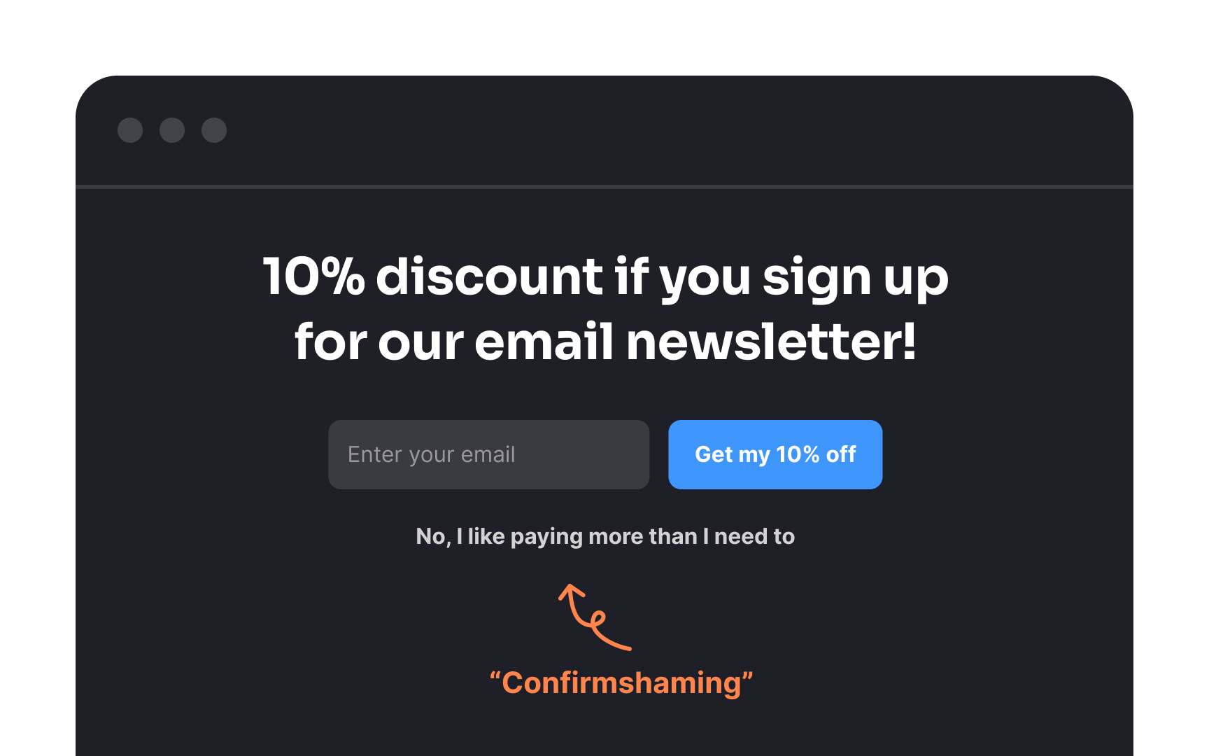 Common dark patterns