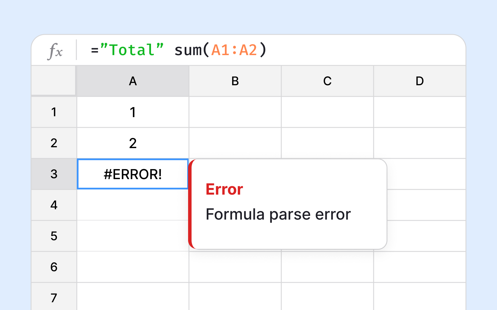 Debugging spreadsheet formulas