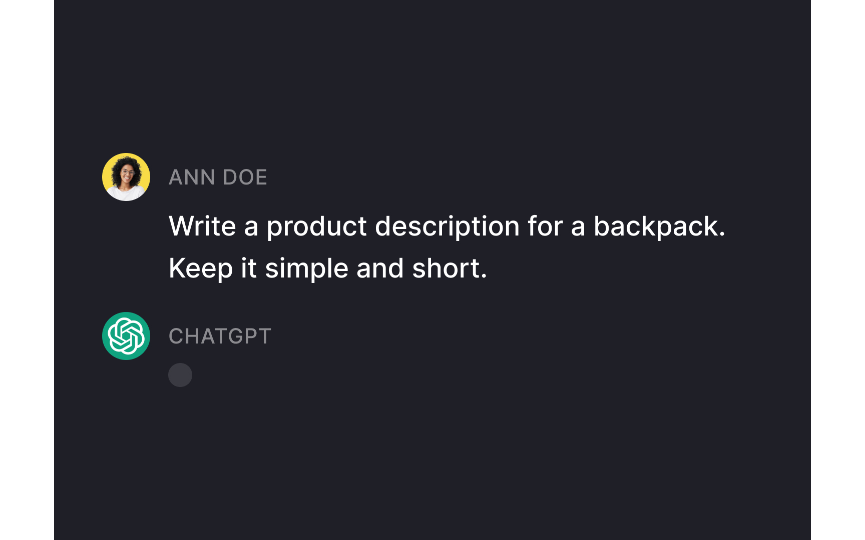 Provide information and examples Bad Practice