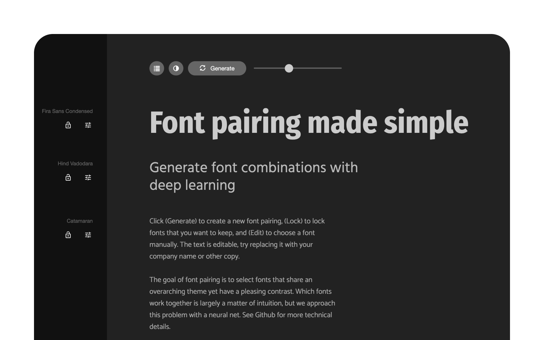 Generate font combinations