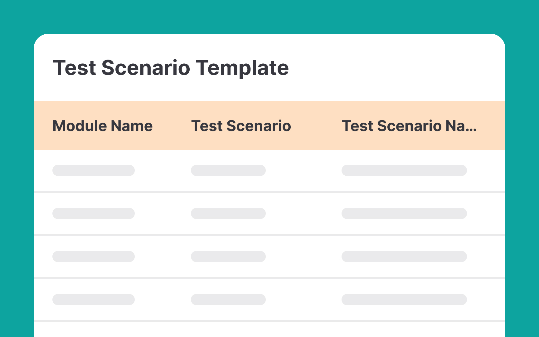 Draft test scenarios