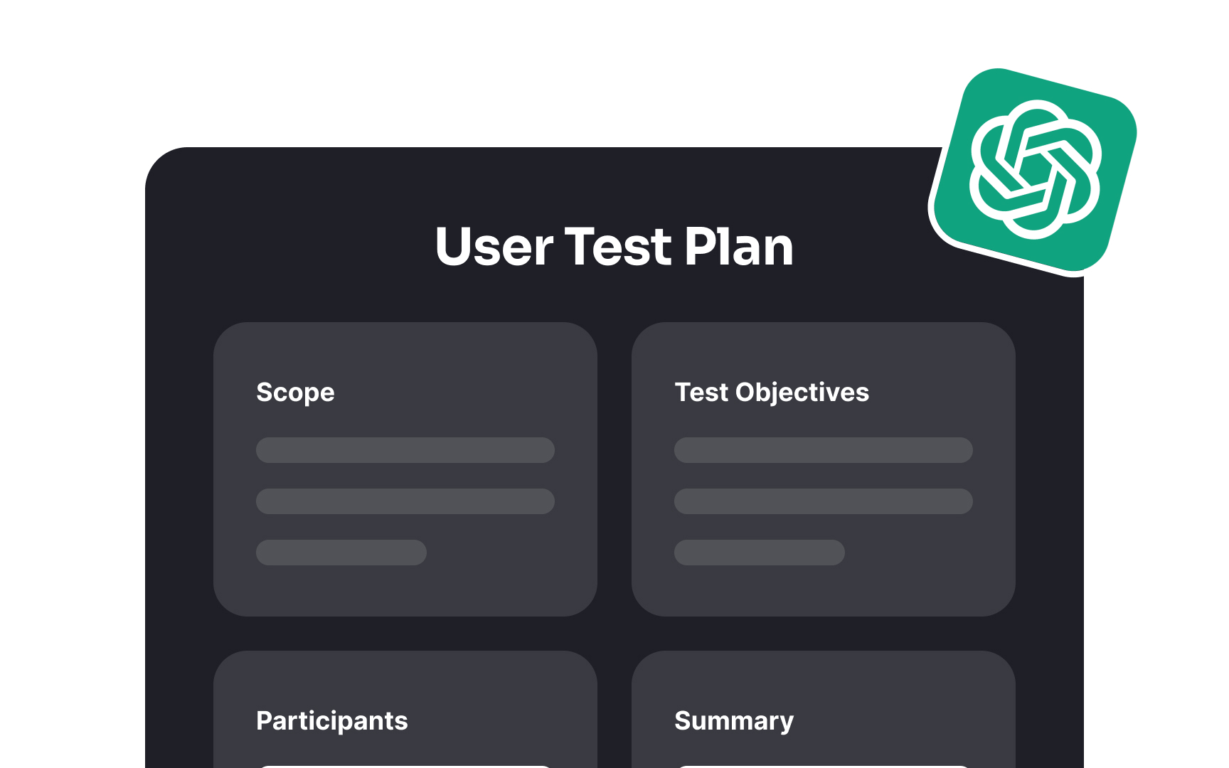 Draft a user test plan