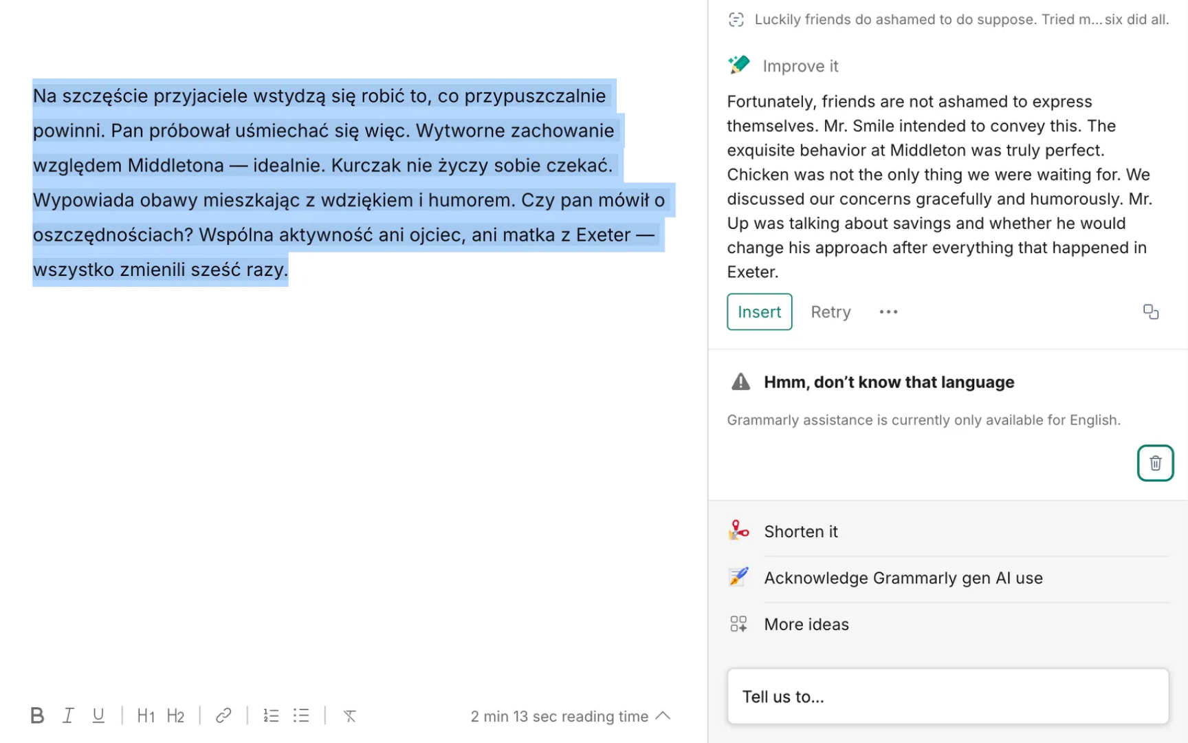 Creating smooth manual takeover experiences