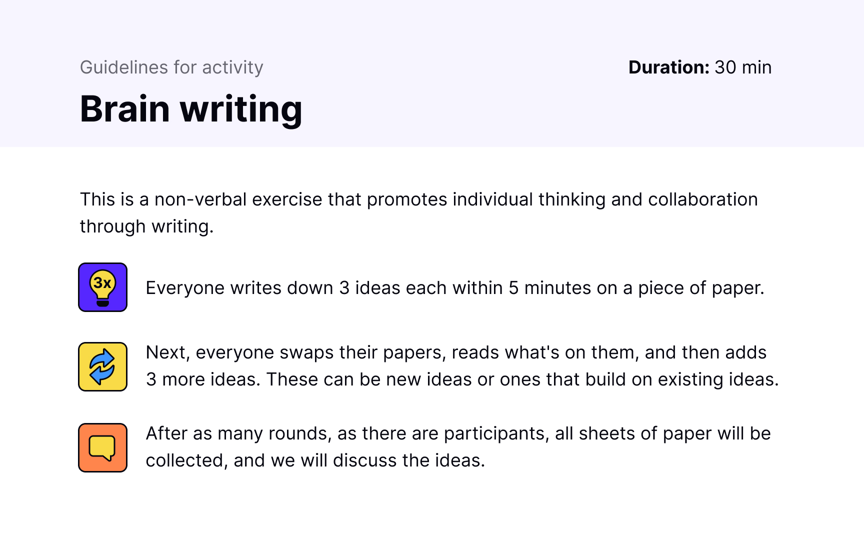 Include rules or guidelines Best Practice