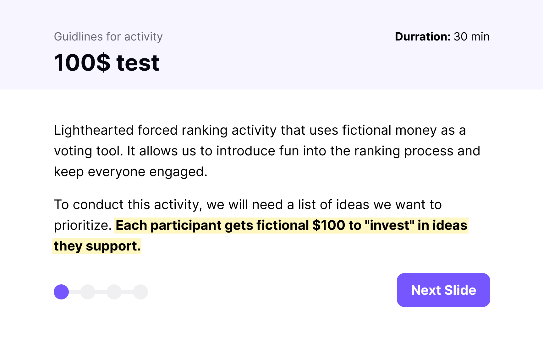 Keep instructions on one slide Bad Practice