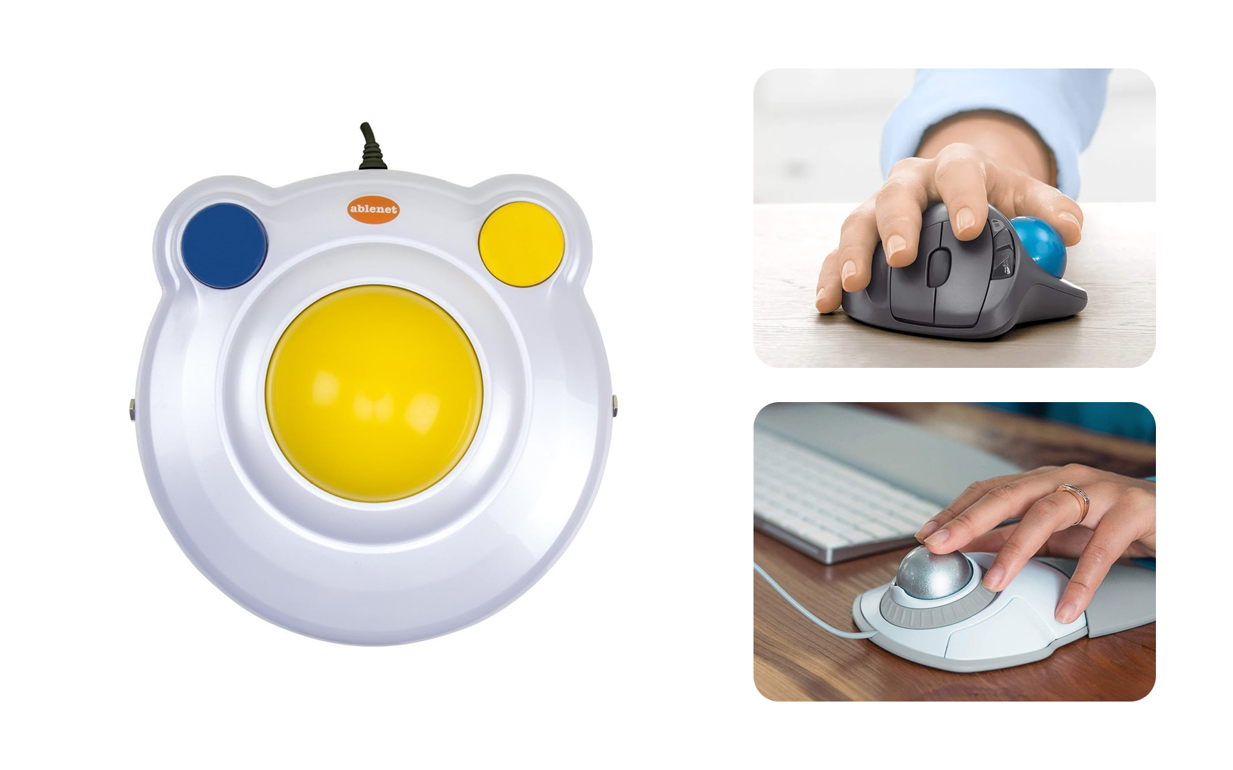 Oversized trackball mouse