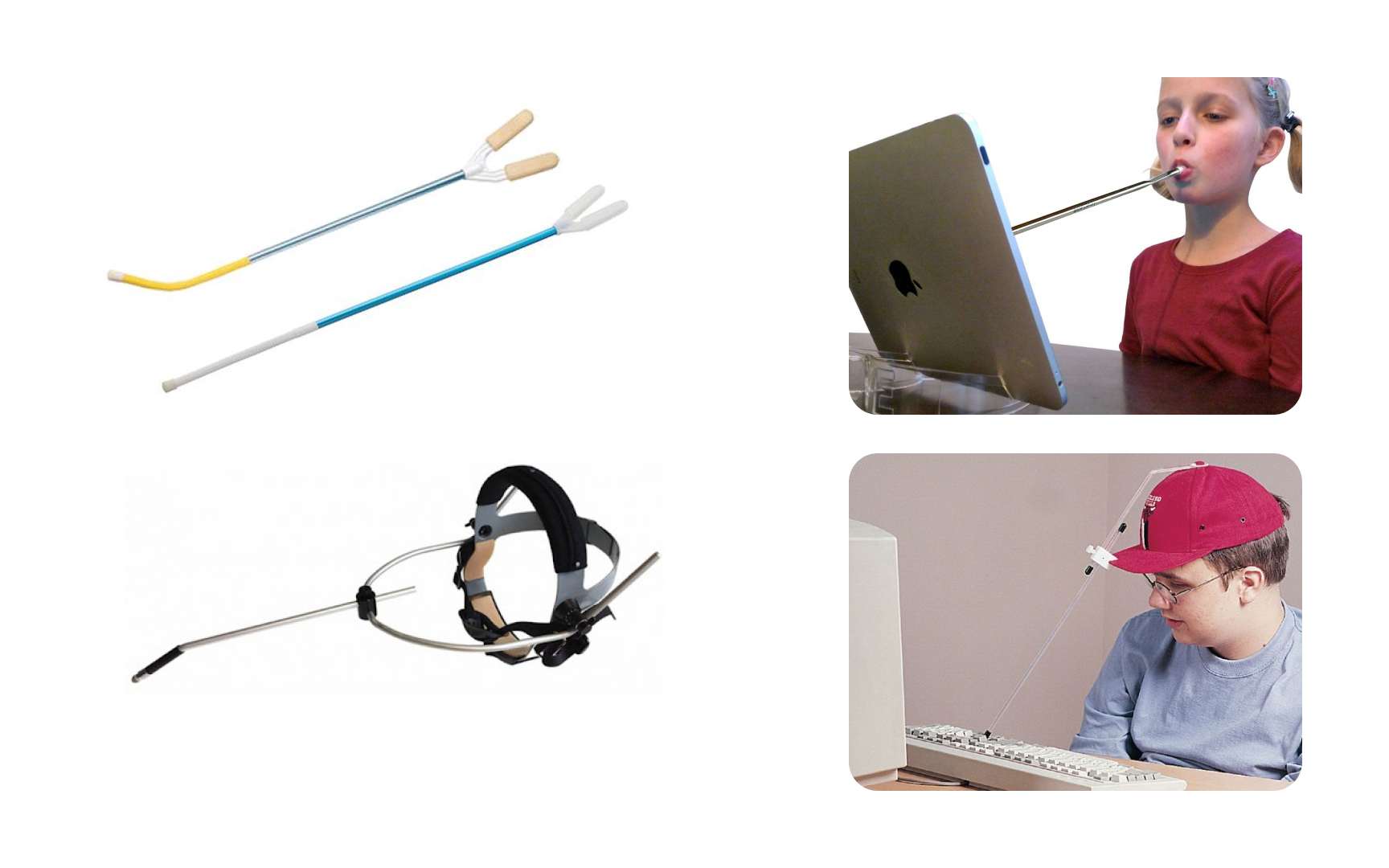 Head wands and mouth sticks