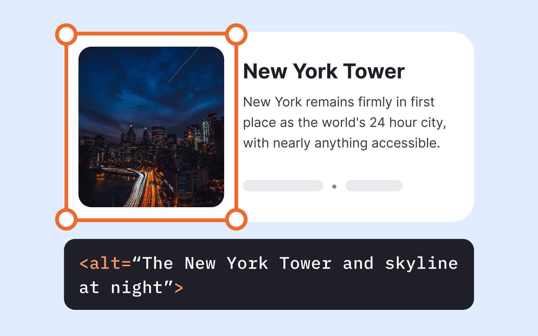 Use the alt attribute Best Practice