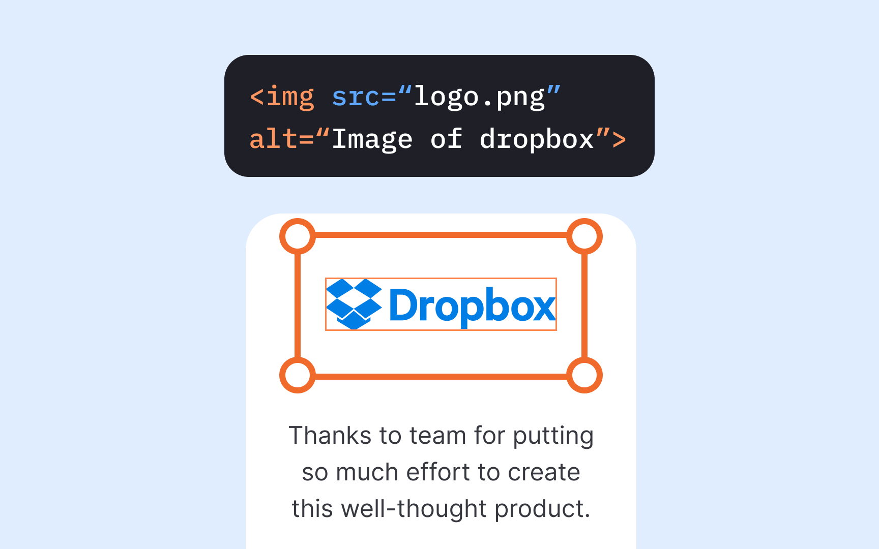 Use the image's text as an alt attribute Bad Practice