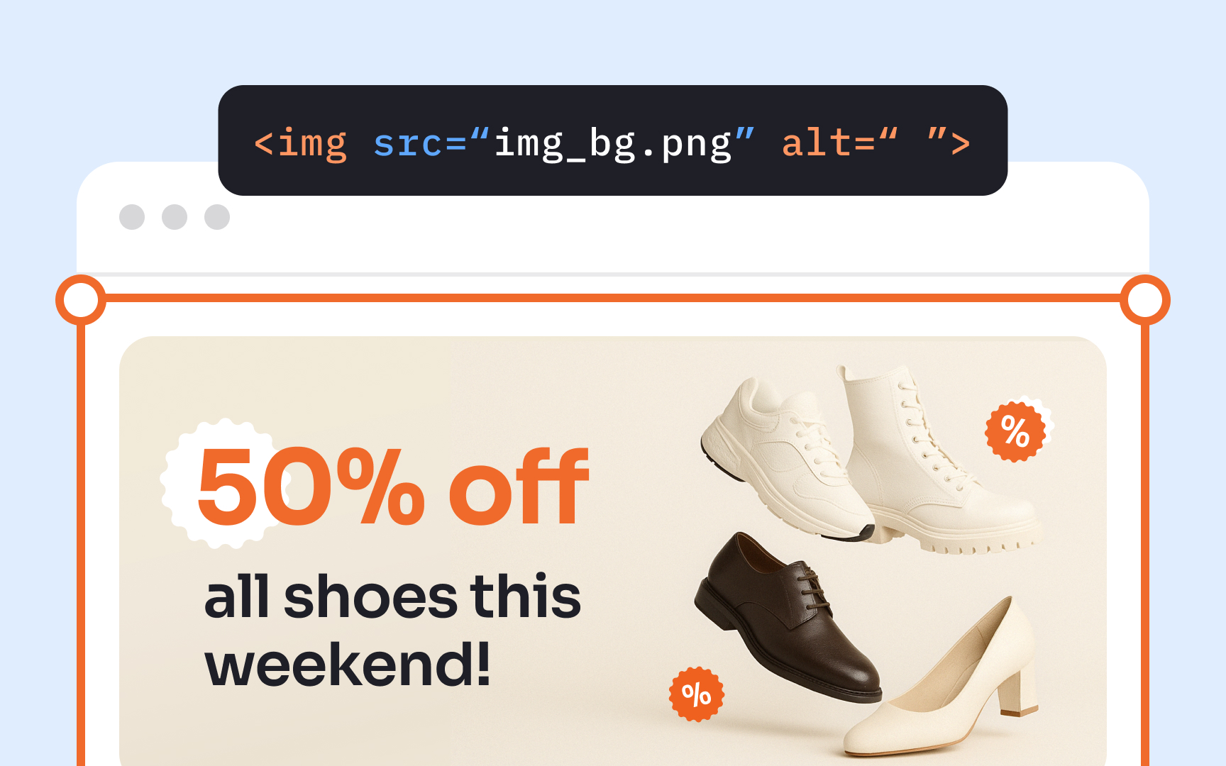 Use the null attribute for decorative images Bad Practice