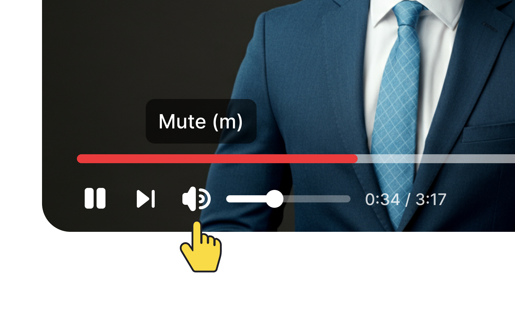 Use accessible media controls Best Practice
