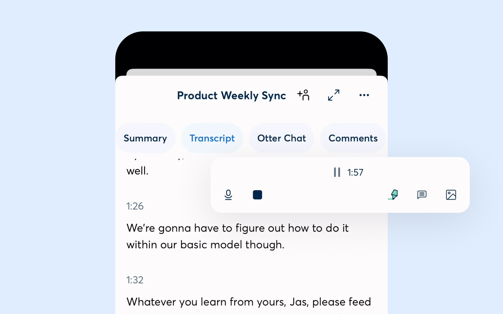 Include audio transcripts