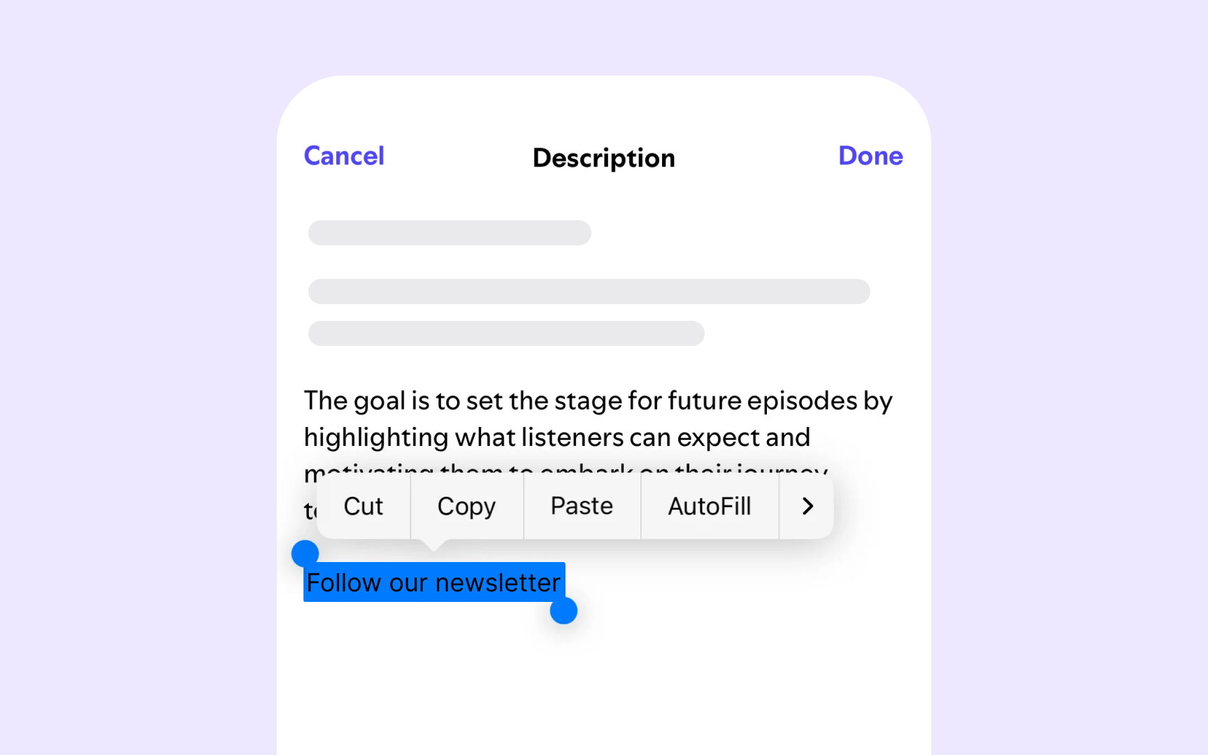 Don't forget color contrast for selection Bad Practice