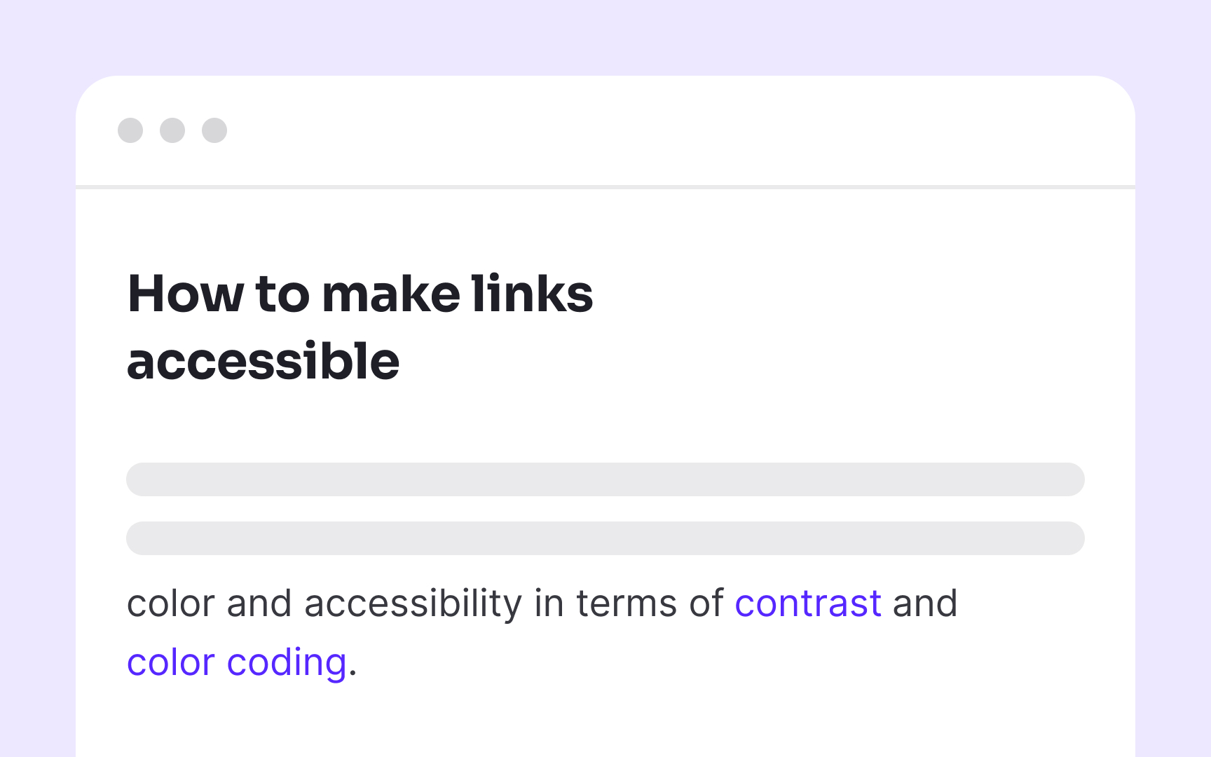 Make your links recognizable Bad Practice