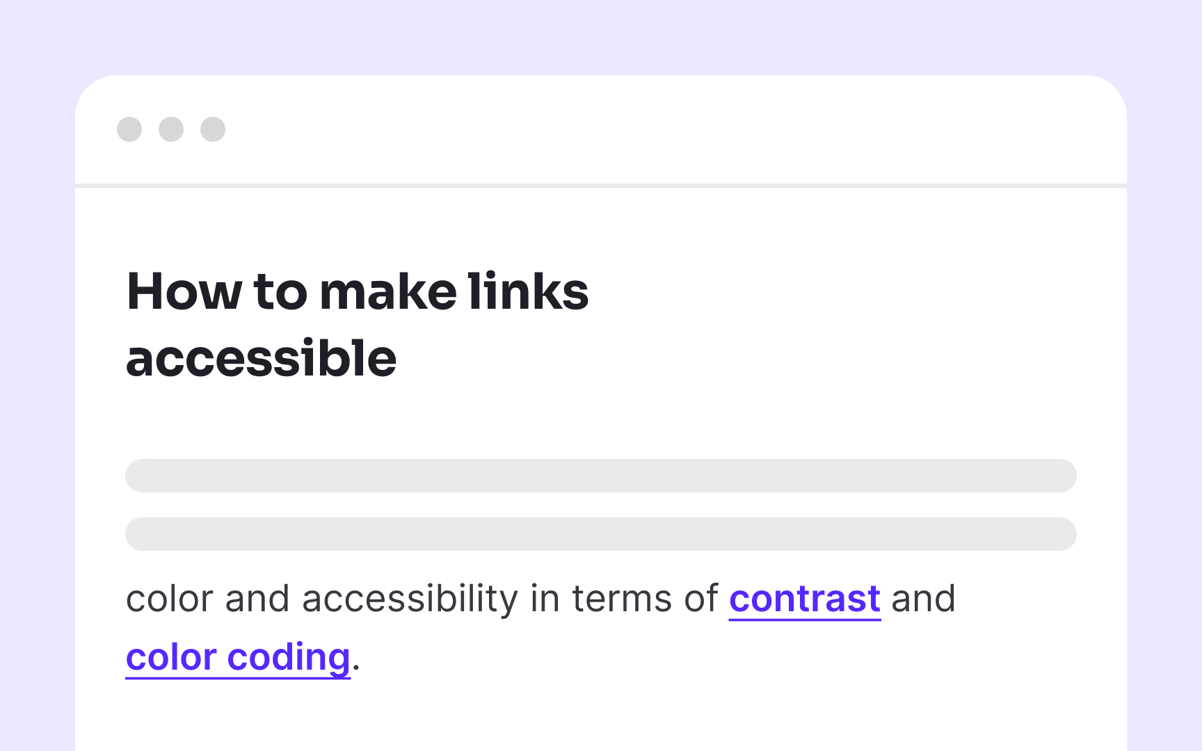Make your links recognizable Best Practice