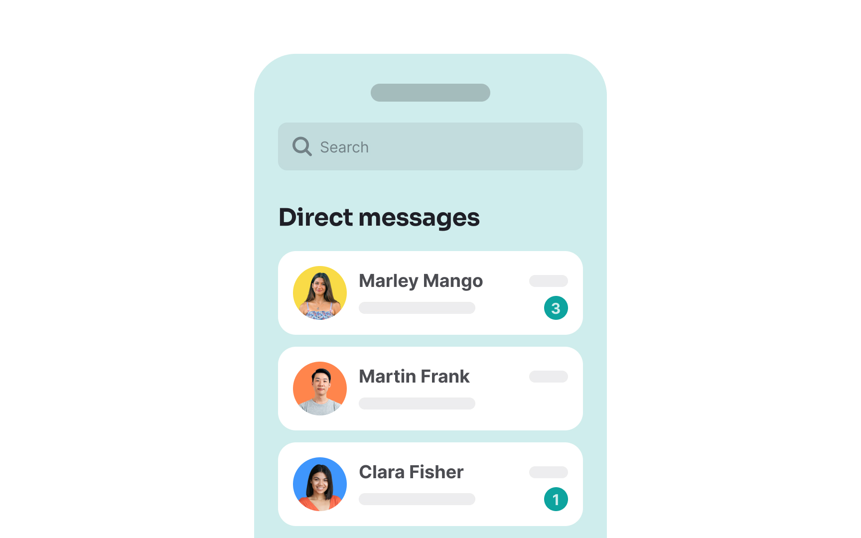Color contrast divider