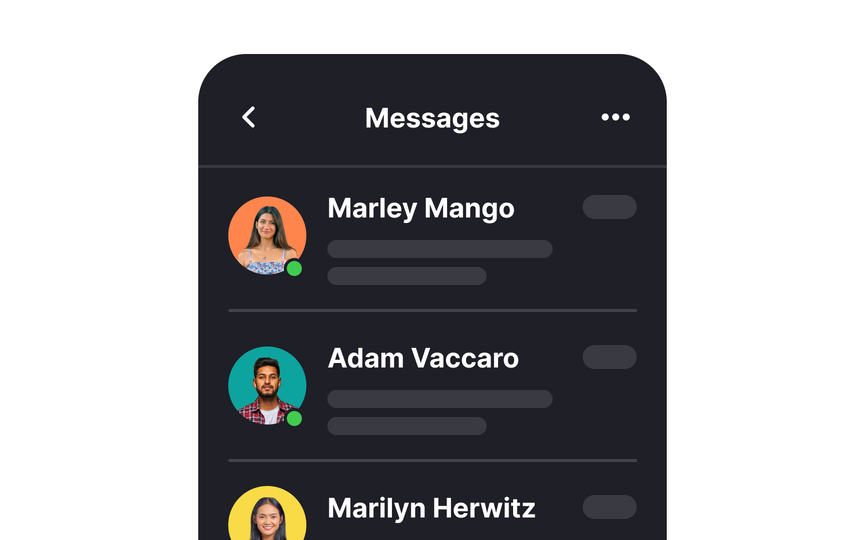 Use indented dividers for lists with images Bad Practice