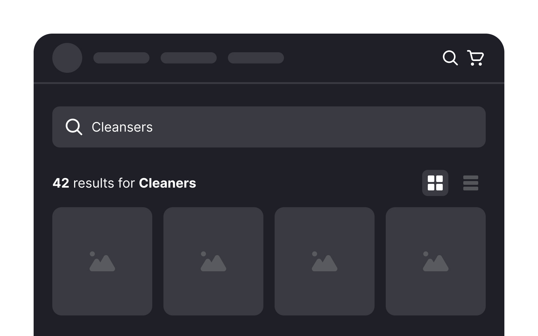 Provide view options for the search results page Best Practice