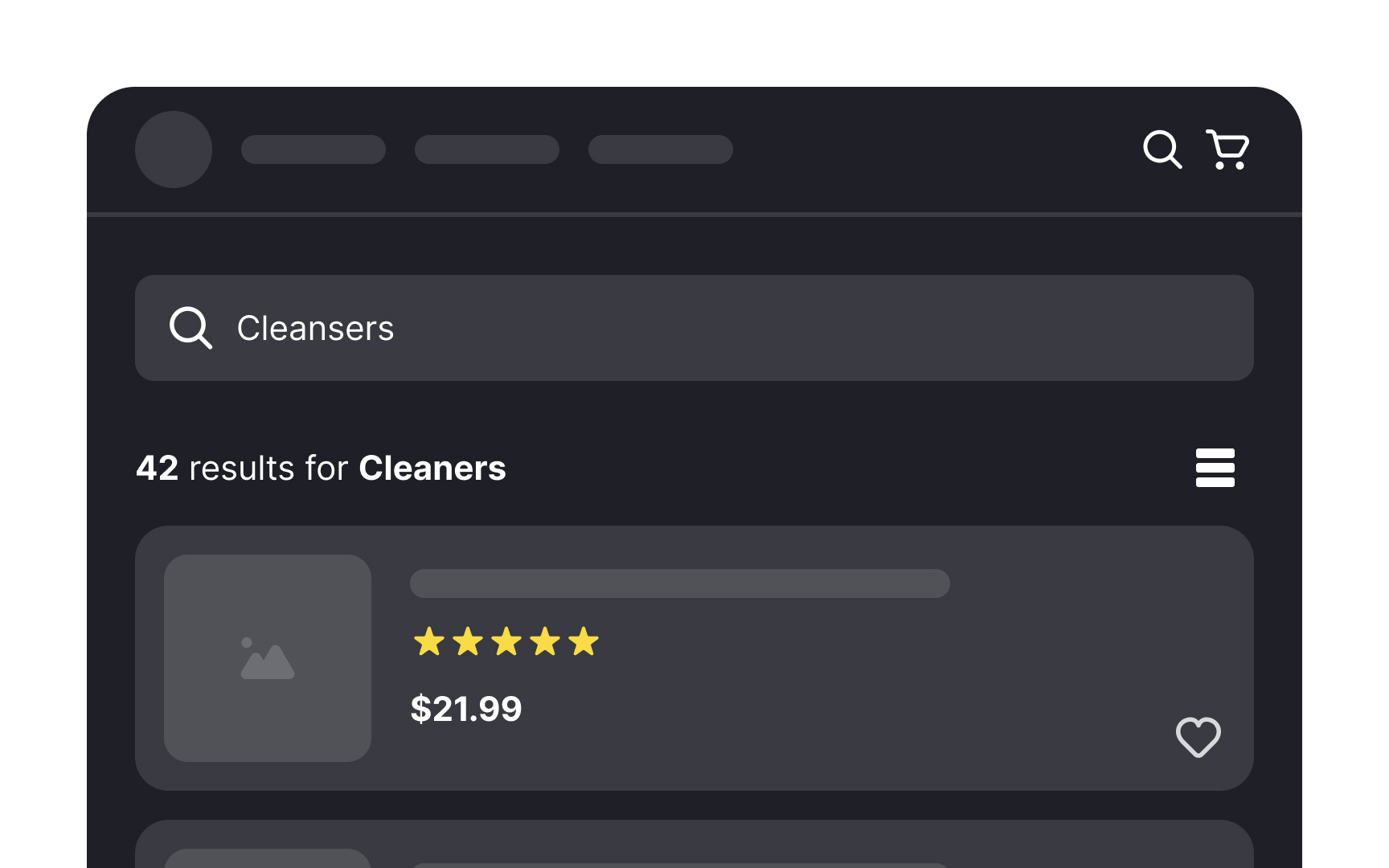 Provide view options for the search results page Bad Practice