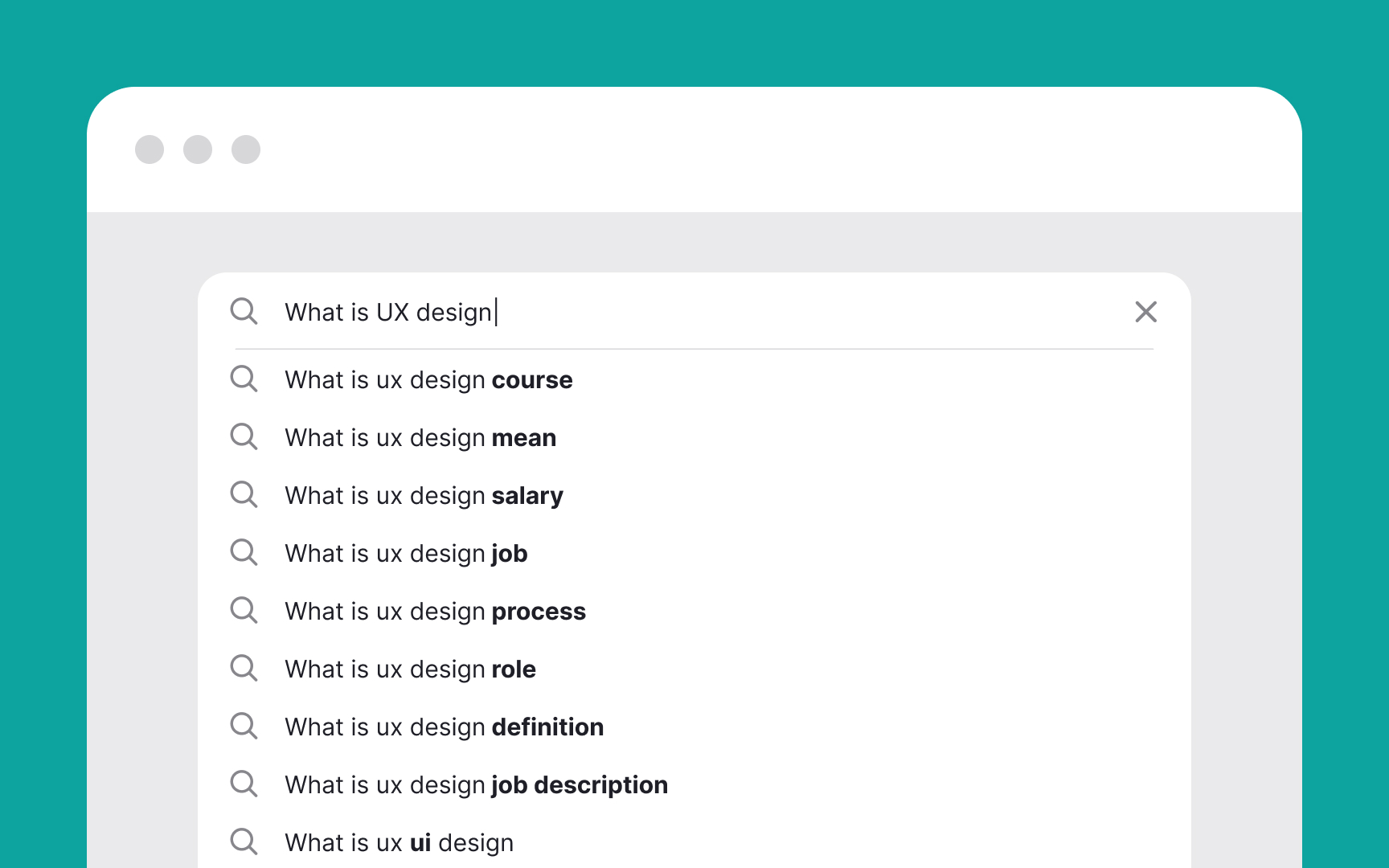Provide a reasonable number of search suggestions Bad Practice