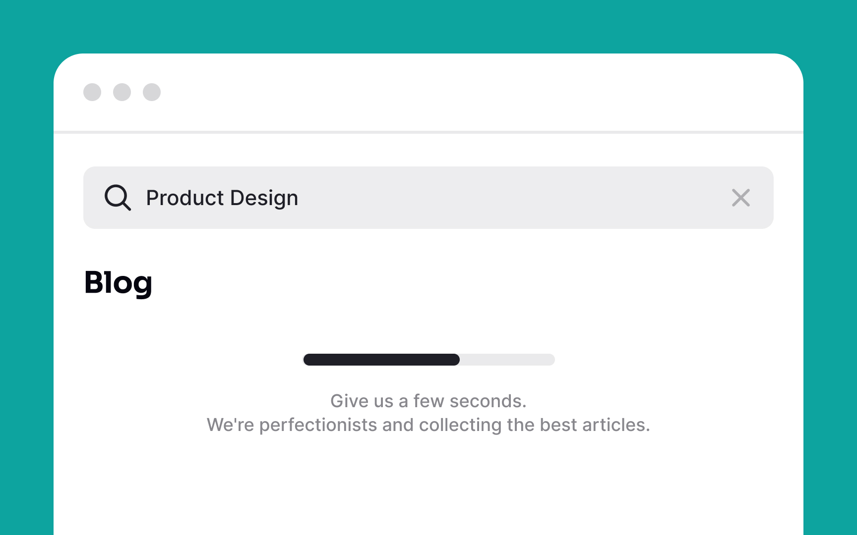 Indicate search progress Best Practice