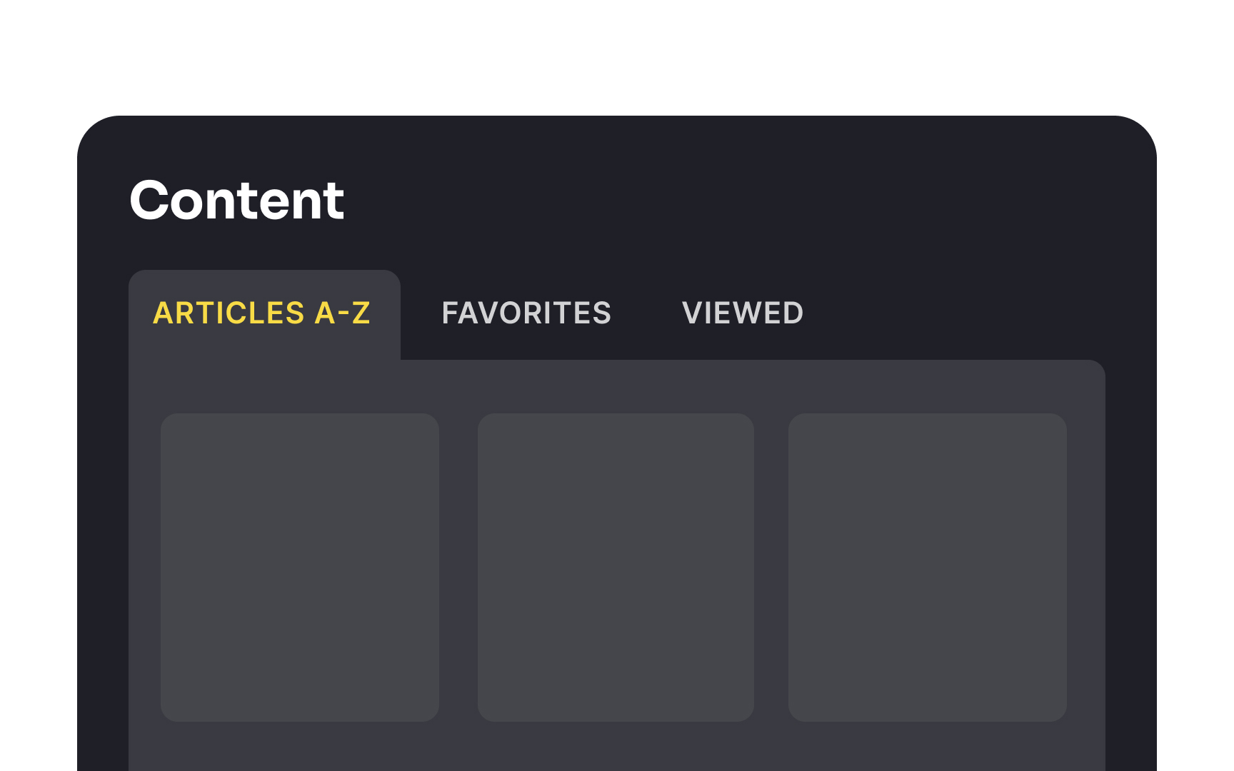 Use tabs in the correct context