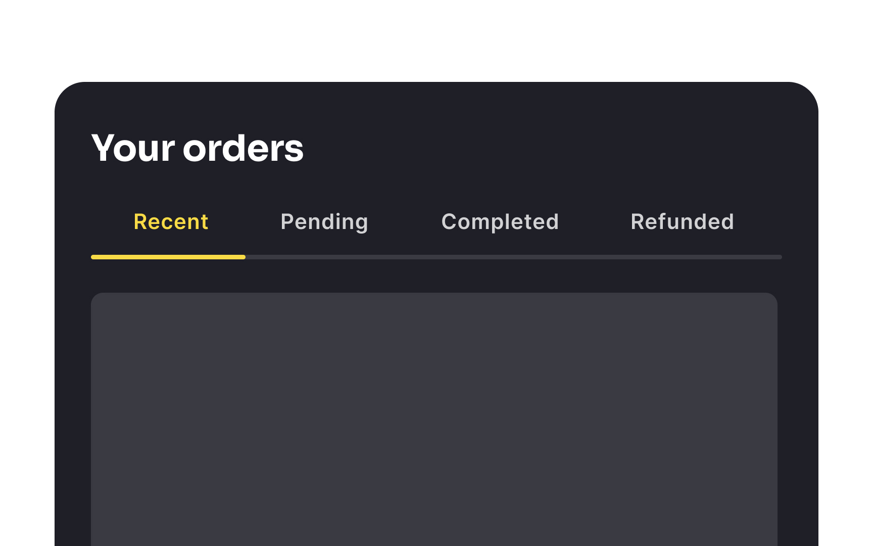 Highlight the selected tab Best Practice