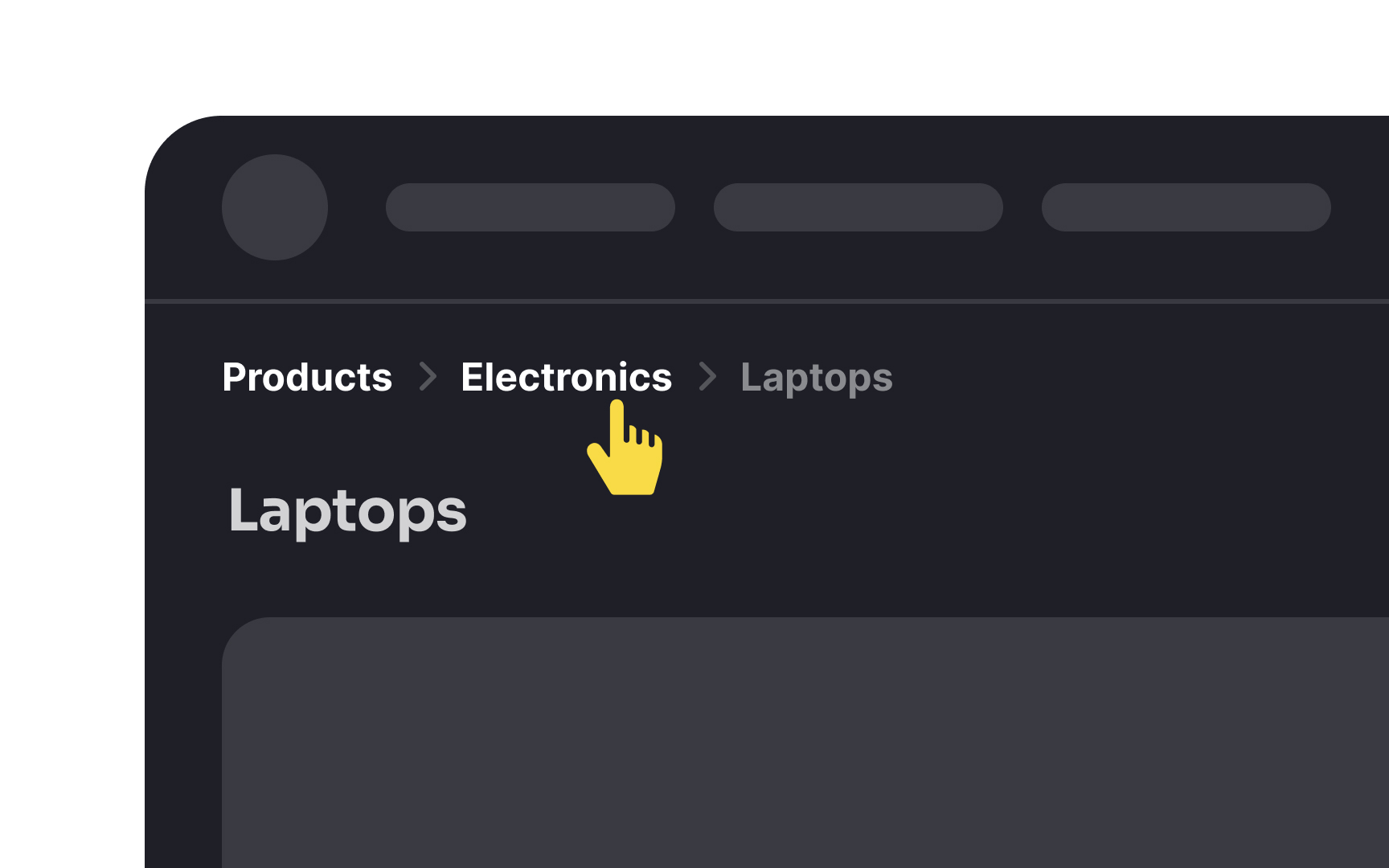 Utilize breadcrumbs Bad Practice