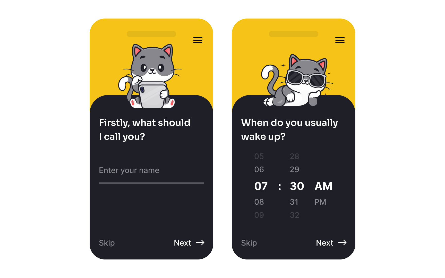 Customization onboarding