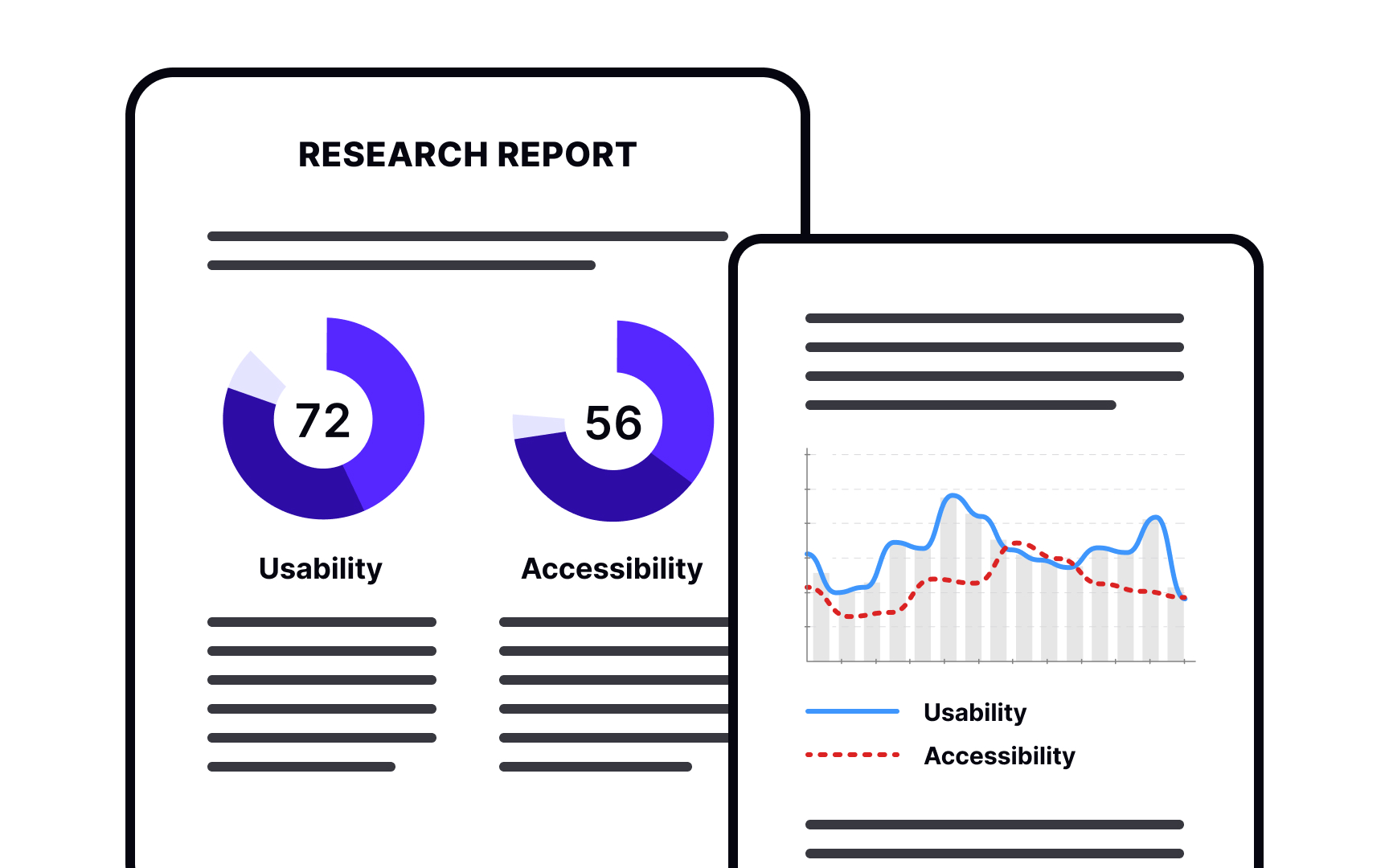 Split accessibility issues from usability issues in reporting