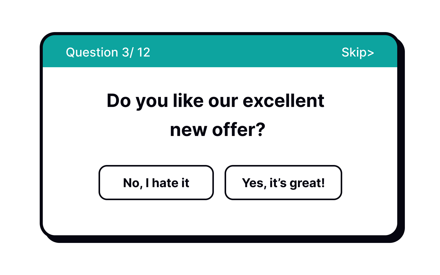 Avoid leading questions in UX surveys Bad Practice