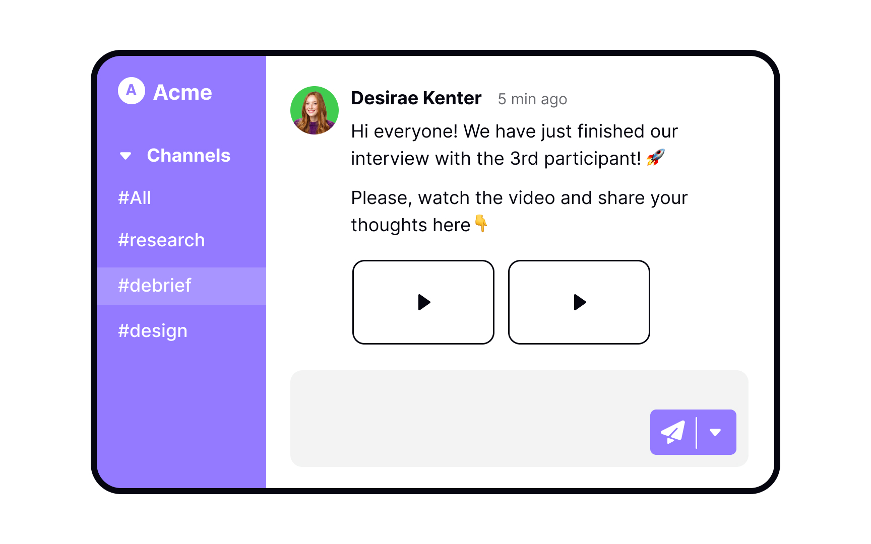 Asynchronous debriefing