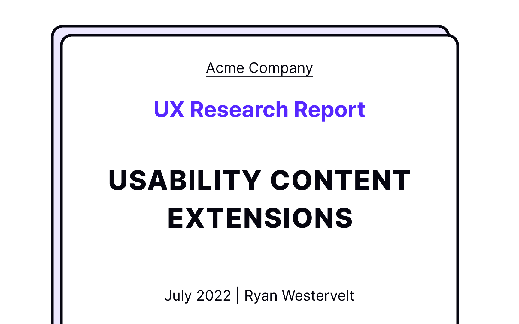 Purpose of reporting