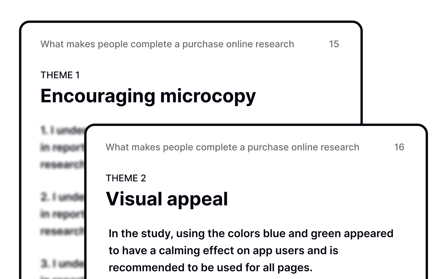 Structuring by research themes