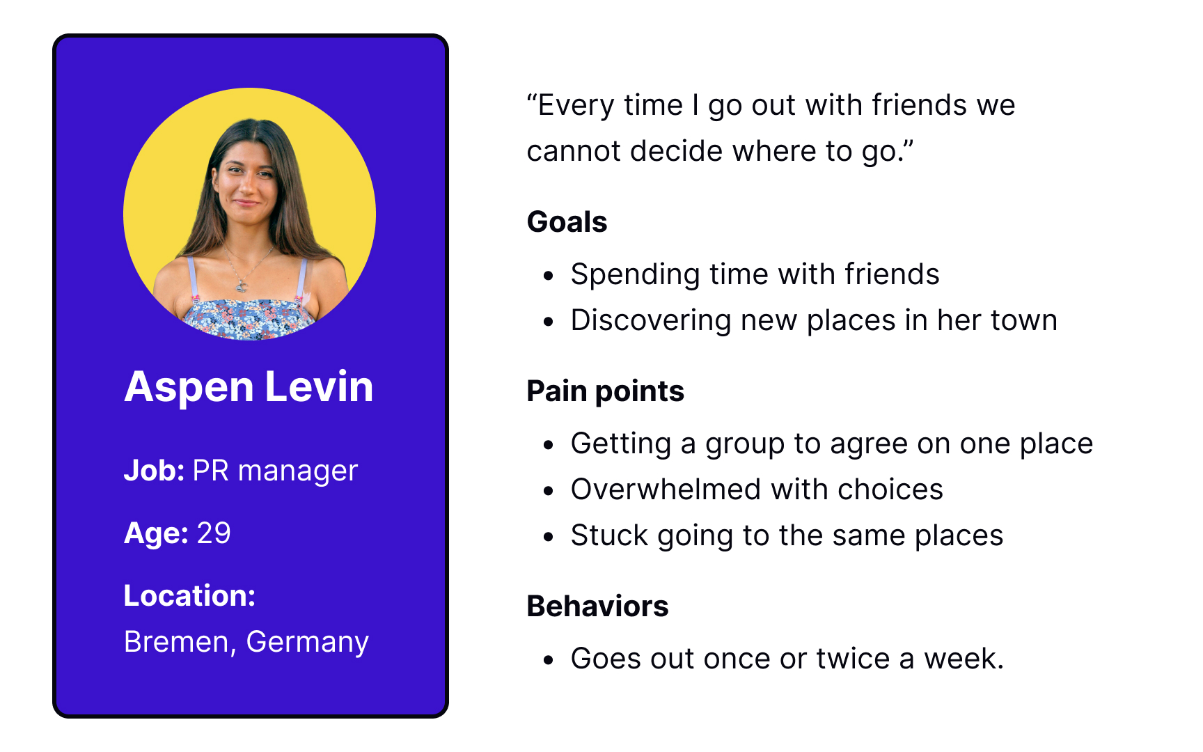 What to include in a persona