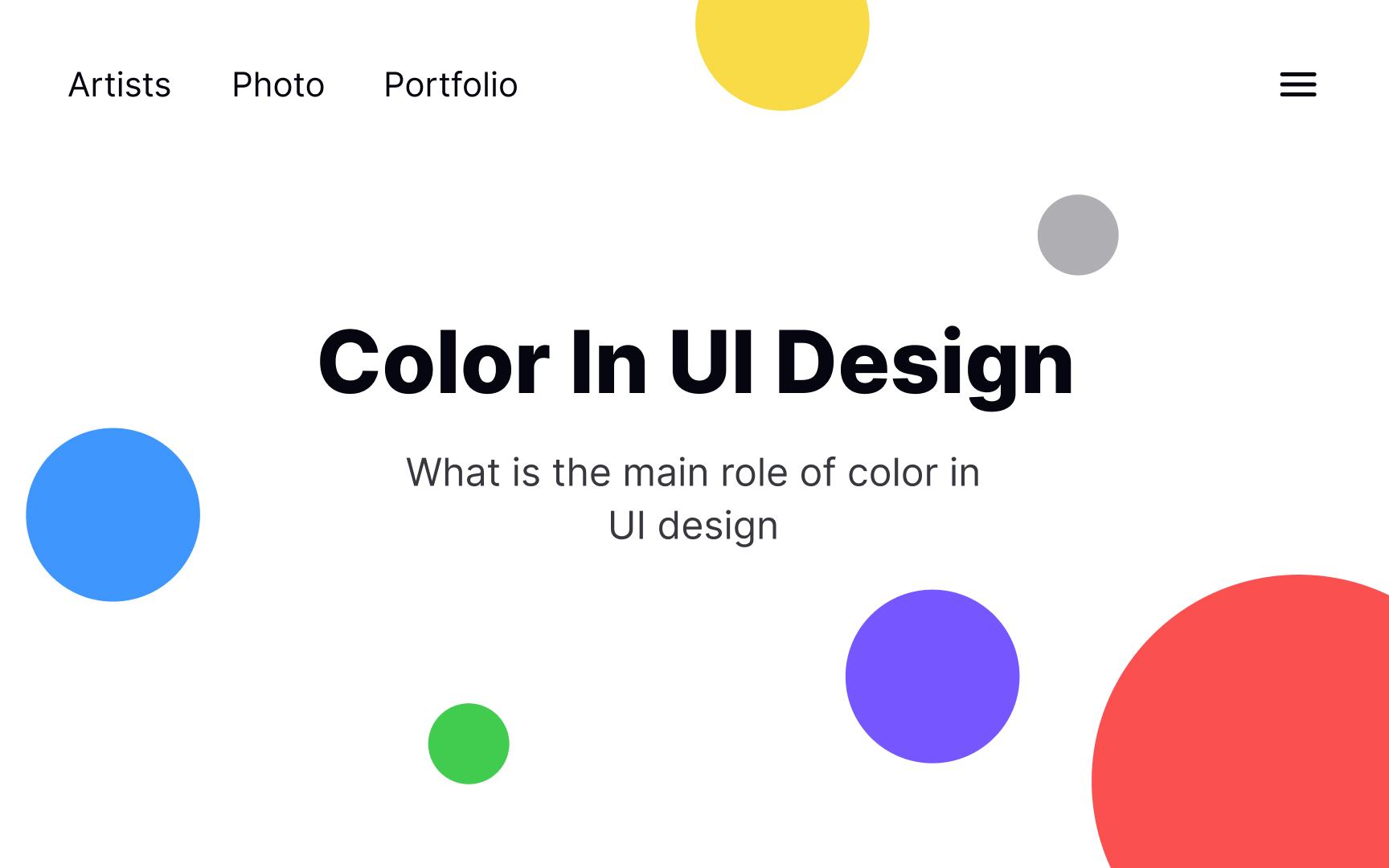 Subtlety with color Bad Practice