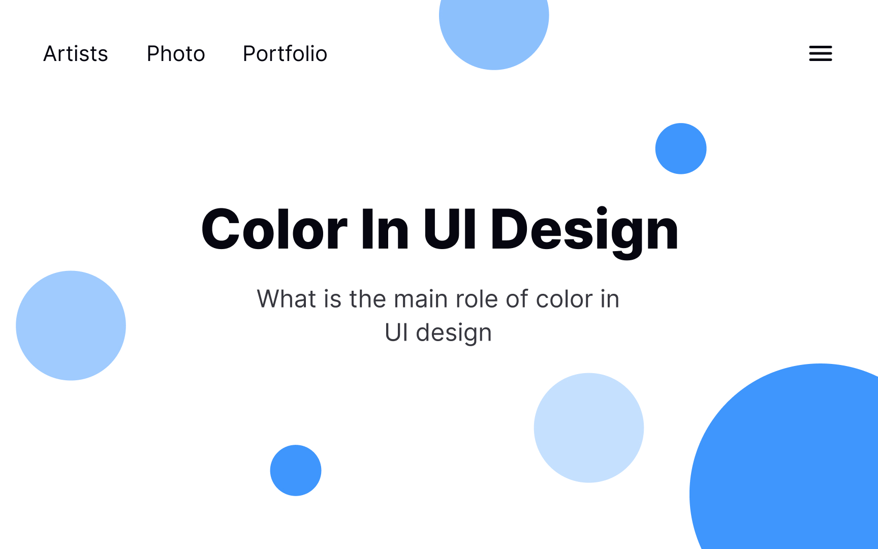 Subtlety with color Best Practice