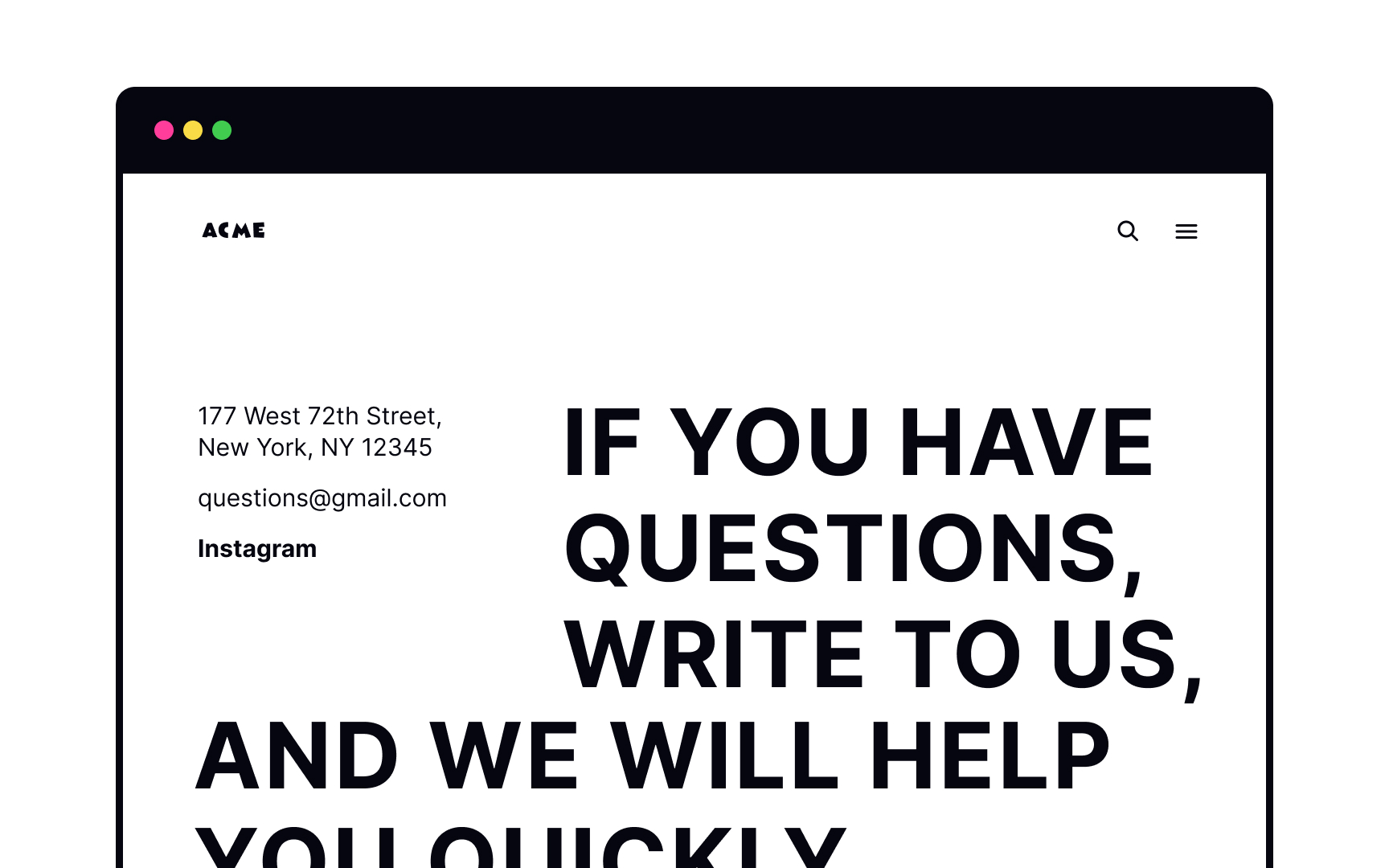 Negative space around elements helps establish the order of importance Bad Practice