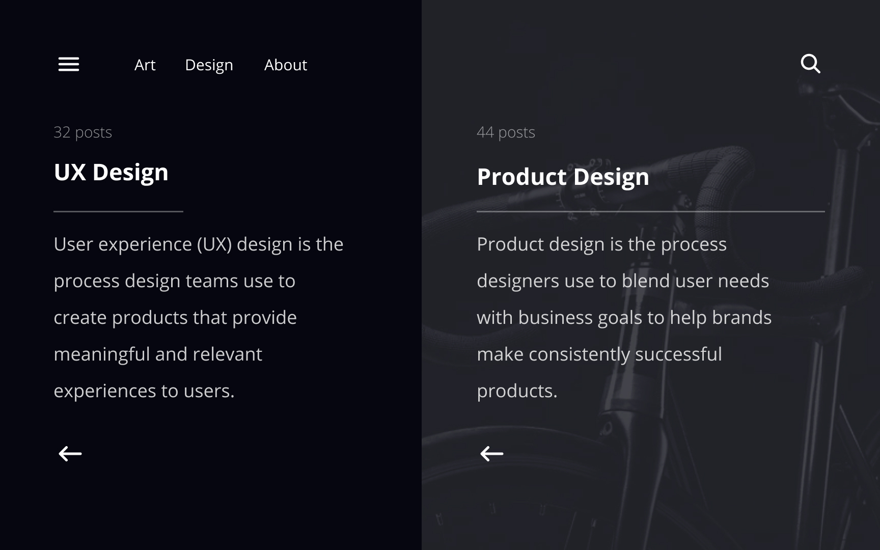Use asymmetrical grids to emphasize content Bad Practice