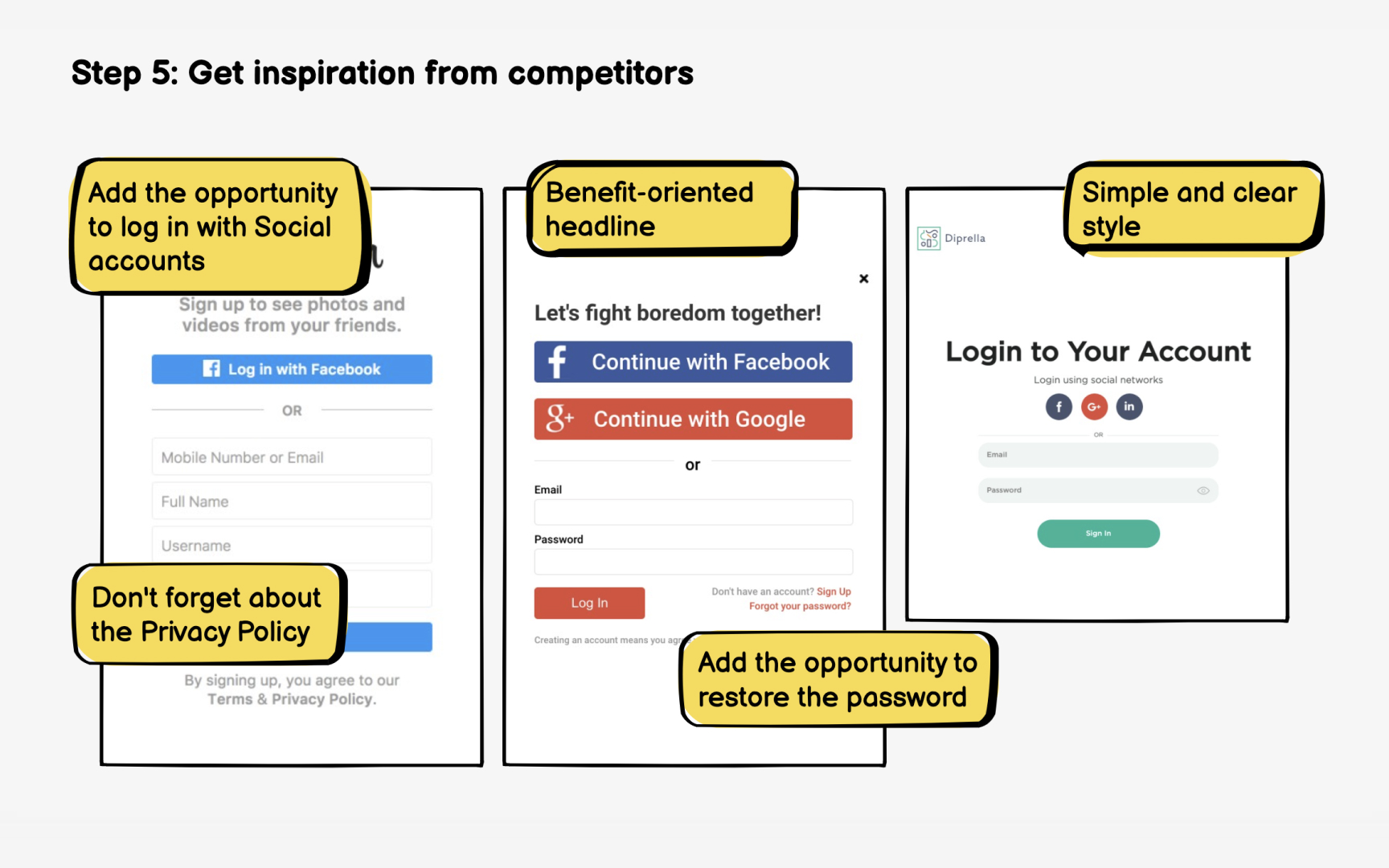 Step 5: Get inspiration from competitors