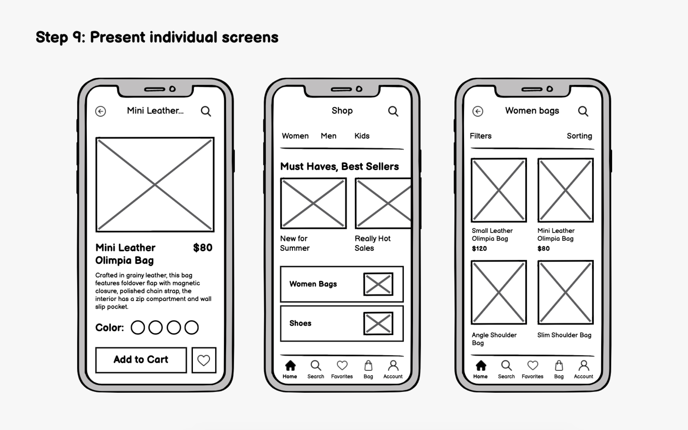 Step 9: Connect the screens to create a flow Bad Practice